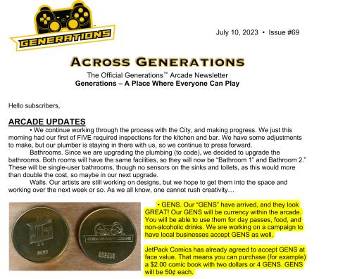 Generations Arcade Creates Custom Metal Tokens
