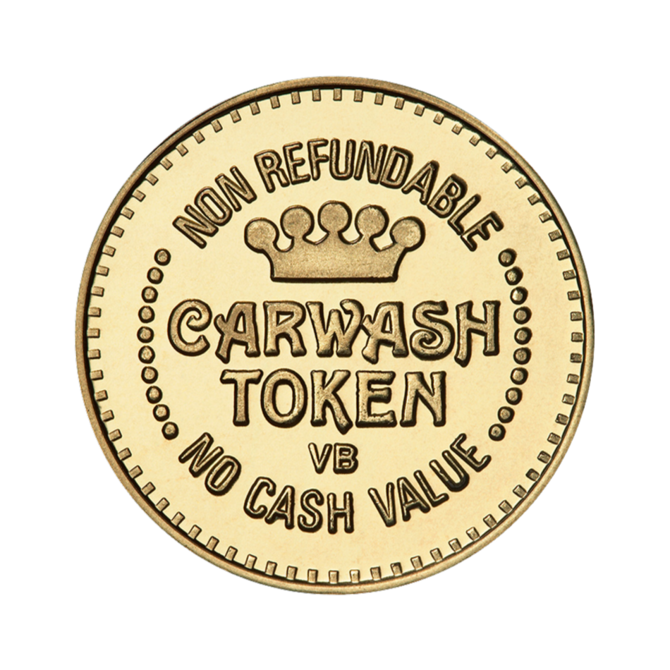 1.073" Brass Non-Refundable Crown No Cash Value Token