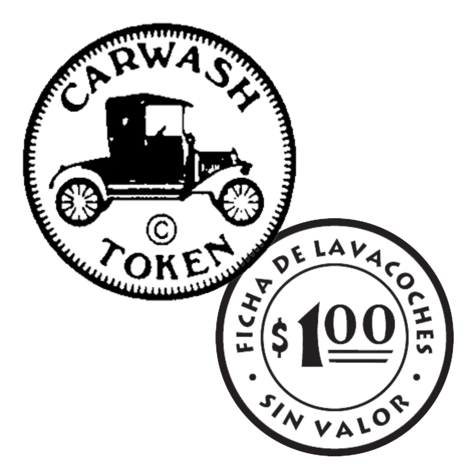 0.984" Brass Carwash Ficha de Lavachoches $1