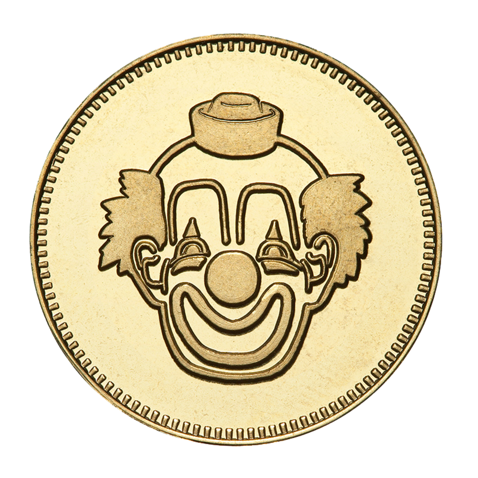0.800" Brass Clown No Cash Value Token