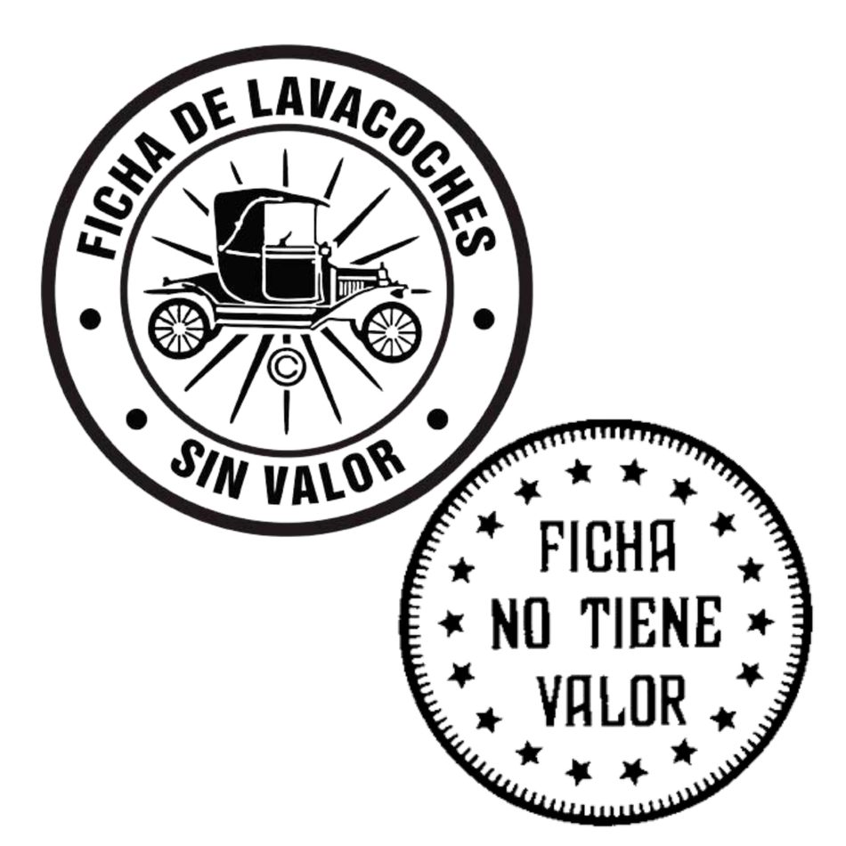 0.984" Ficha de Lavacoches Ficha No Tiene Valor Token
