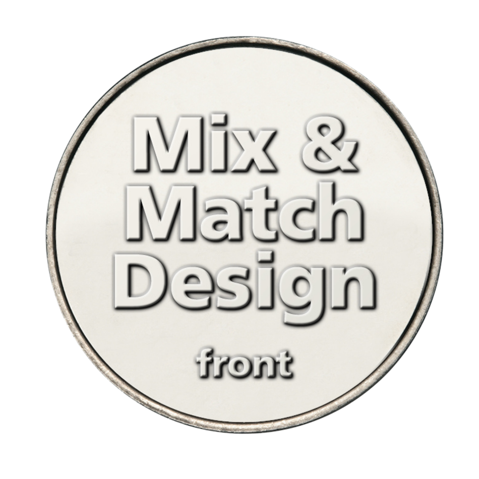 1.125" Nickel-Plated Red Brass Mix and Match Token