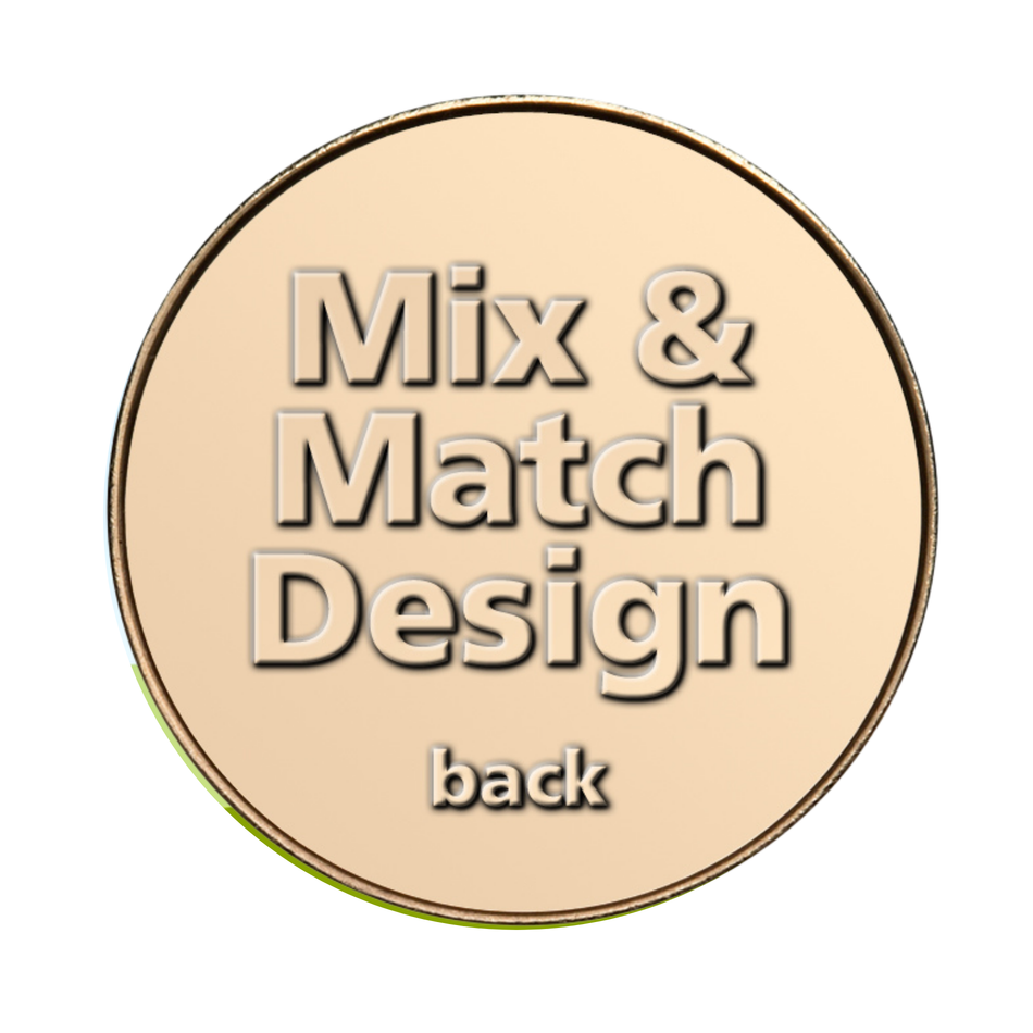 1.000" Red Brass Mix and Match Token