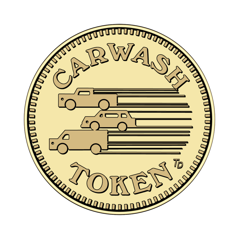 0.984" Brass 3 Vehicles Car Wash No Cash Value Token