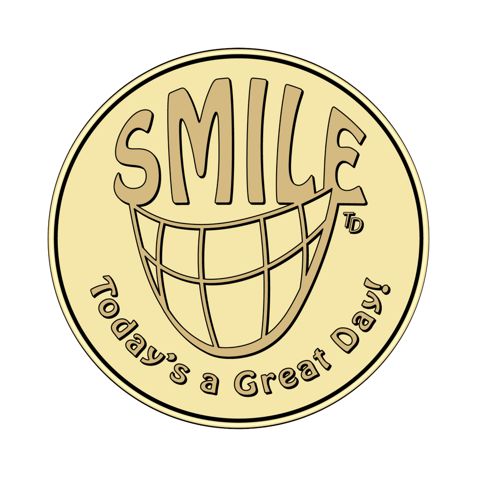 0.984" Brass Smile Brushing Teeth Token