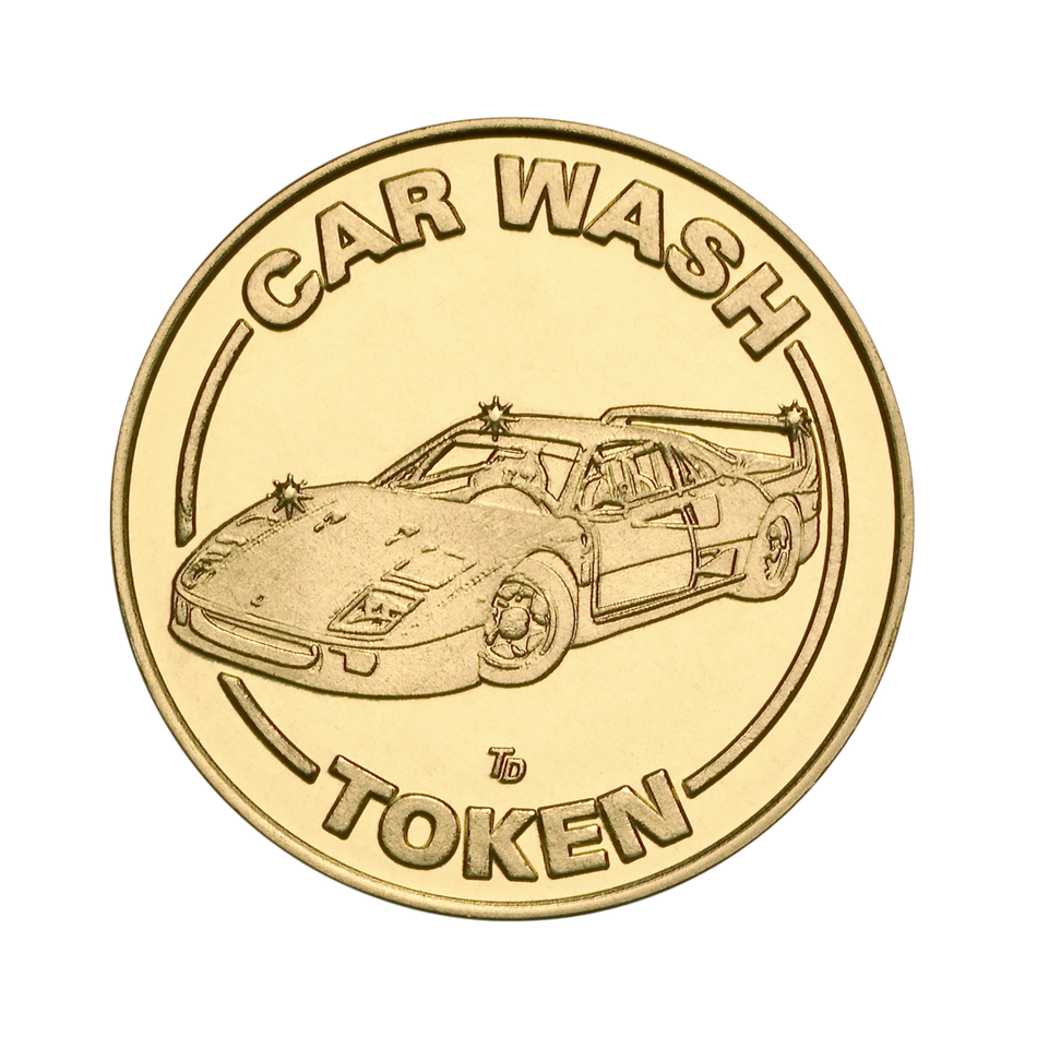 0.984" Brass Car Wash Token Eagle Non-Negotiable Token
