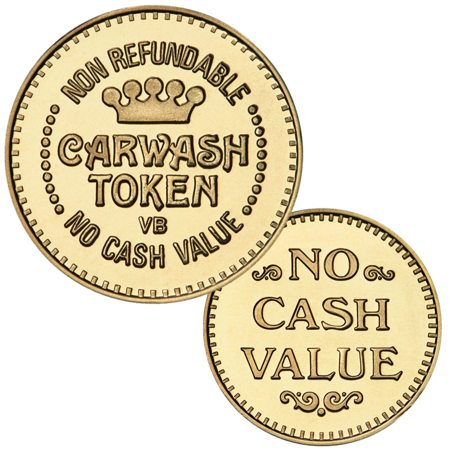 1.073" Brass Non-Refundable Crown No Cash Value Token
