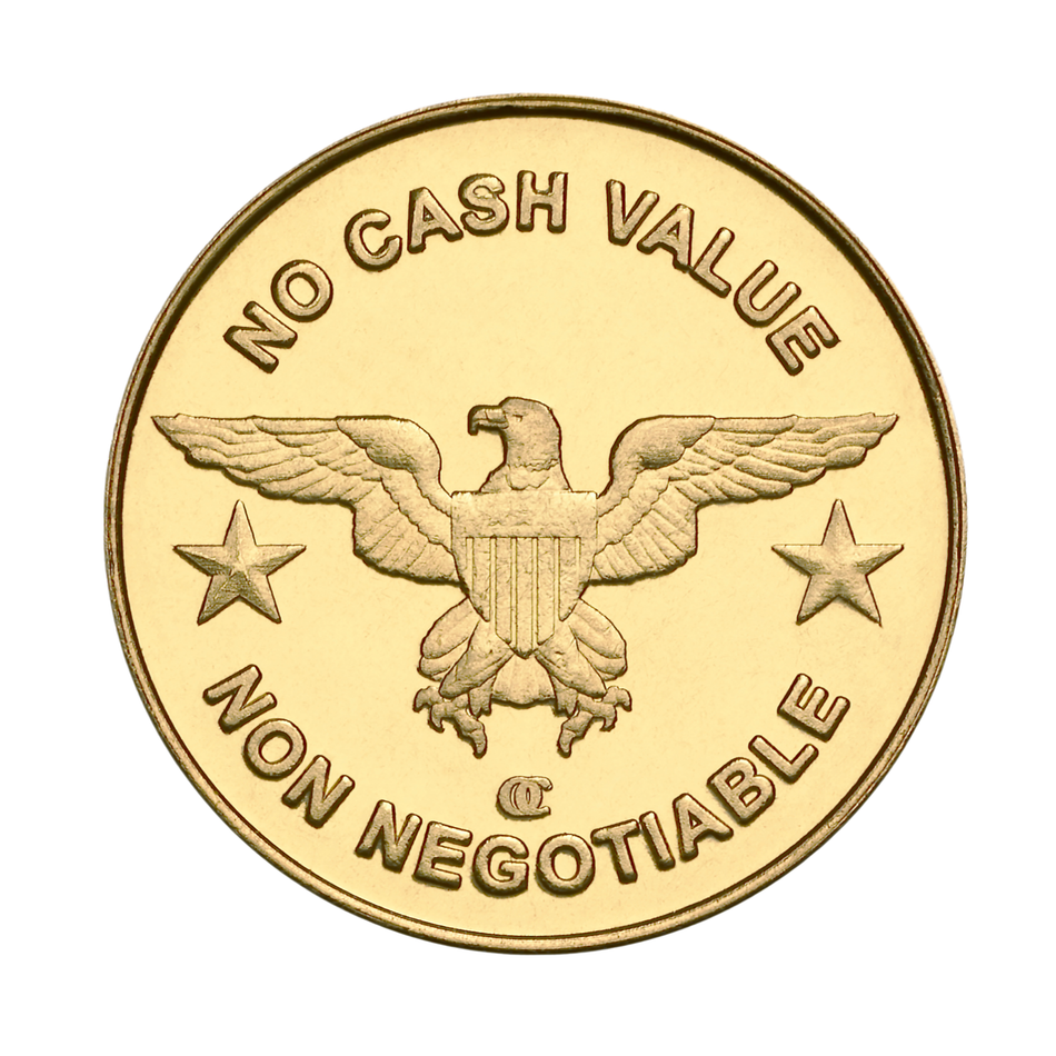 0.984" Brass Eagle Non-Negotiable No Cash Value Token