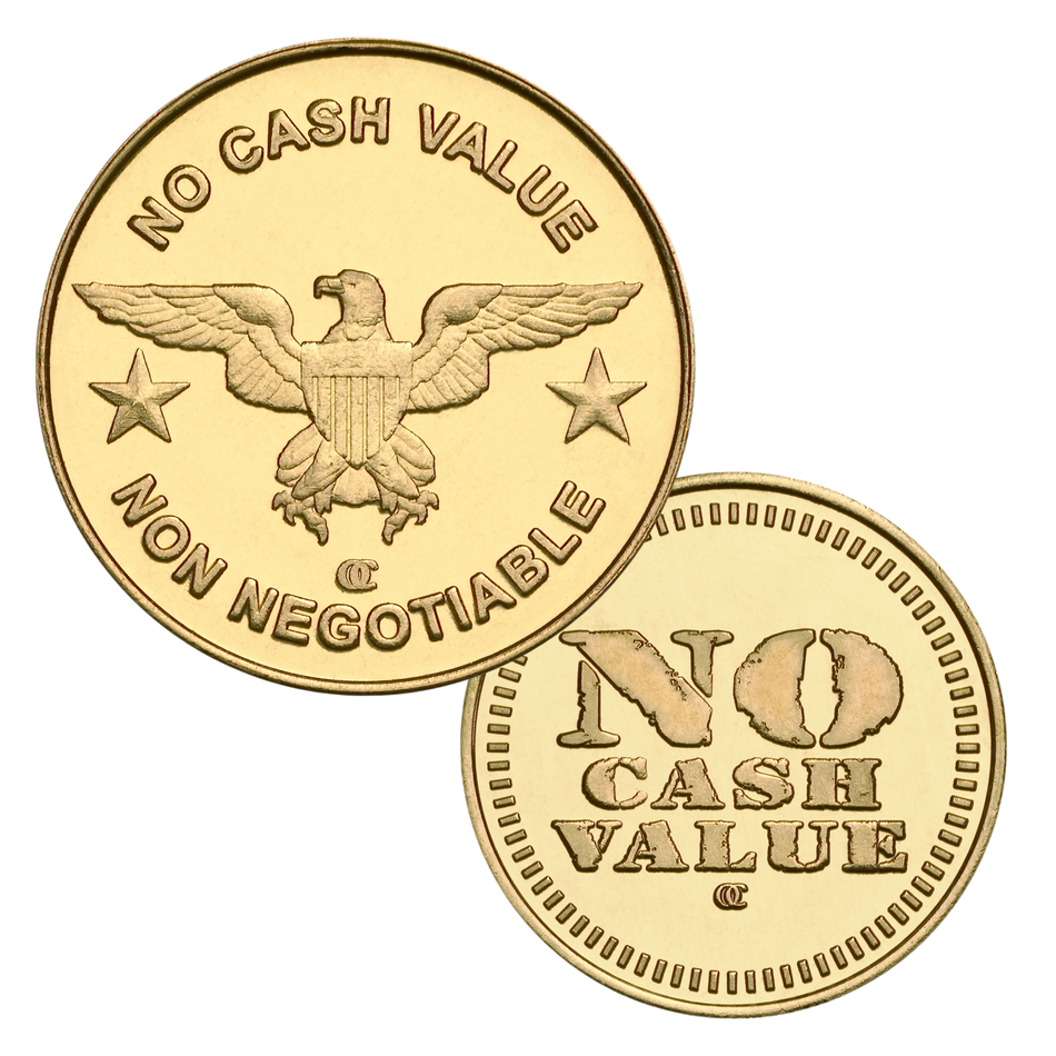 0.984" Brass Eagle Non-Negotiable No Cash Value Token