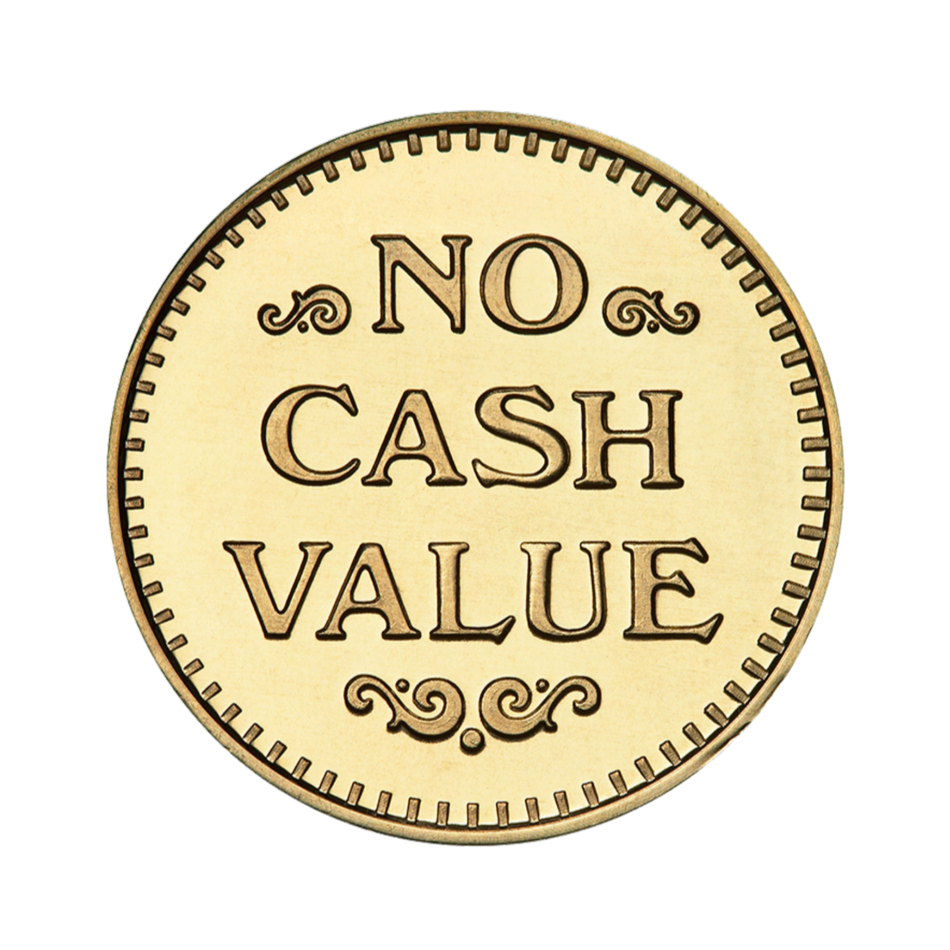 1.125" Brass Freedom Eagle No Cash Value Token