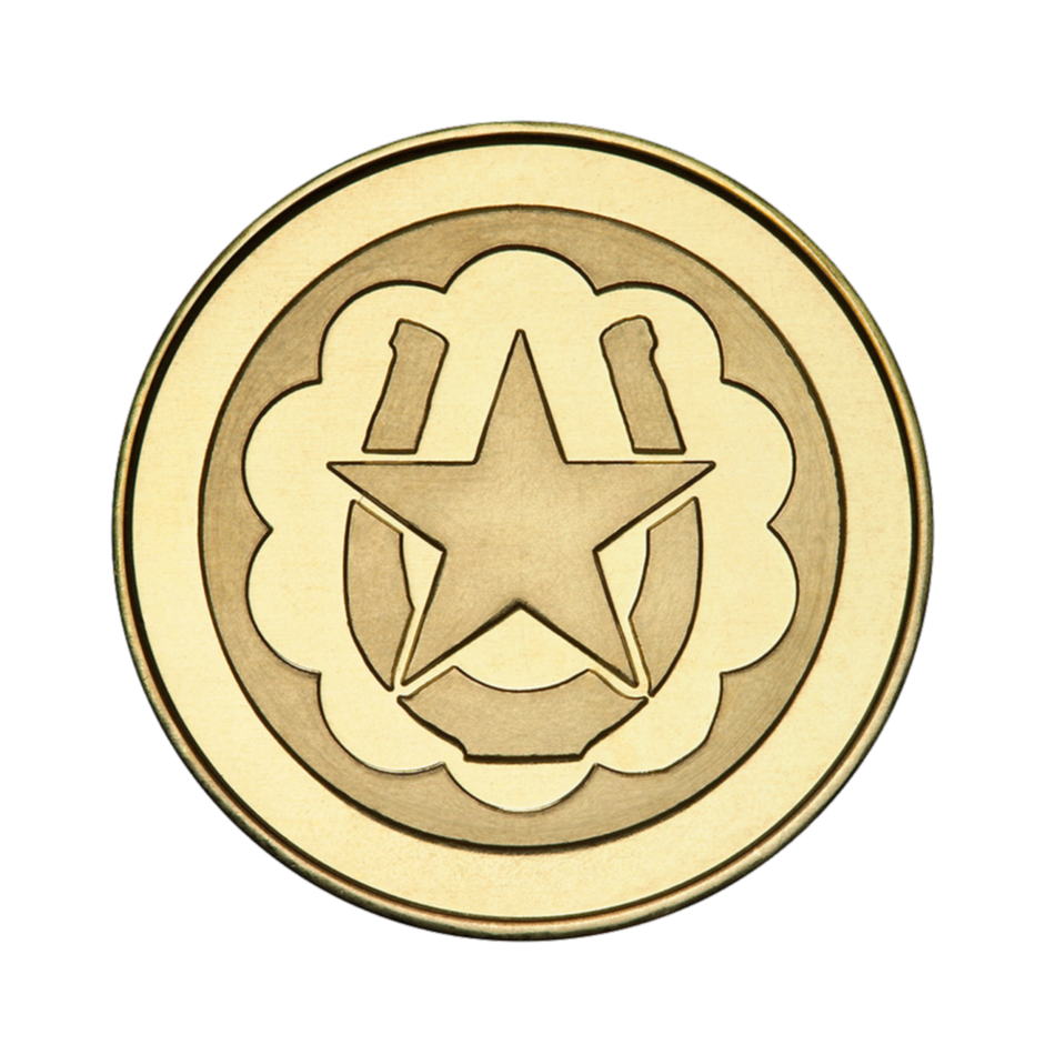 0.984" Brass Horseshoe Star Eagle No Cash Value Token