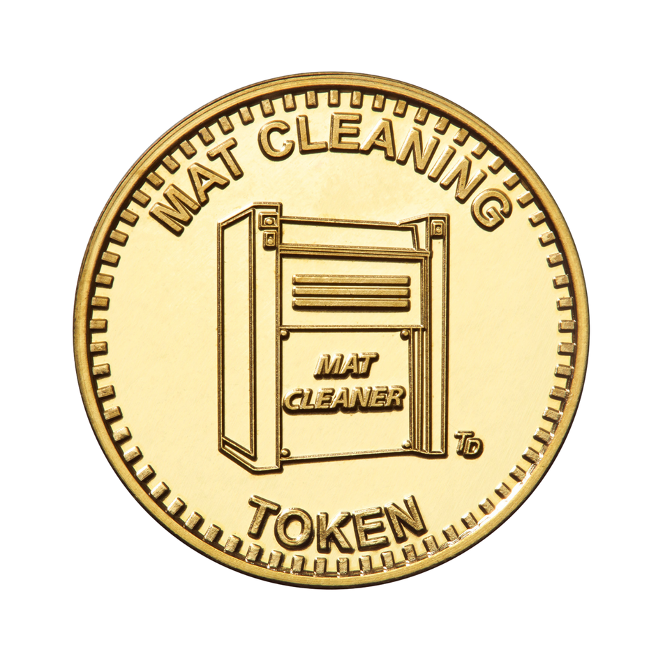 0.984" Brass Mat Cleaning No Cash Value Token