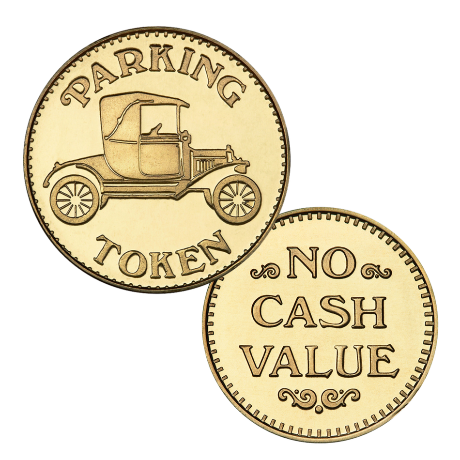 0.880" Brass Parking No Cash Value Token