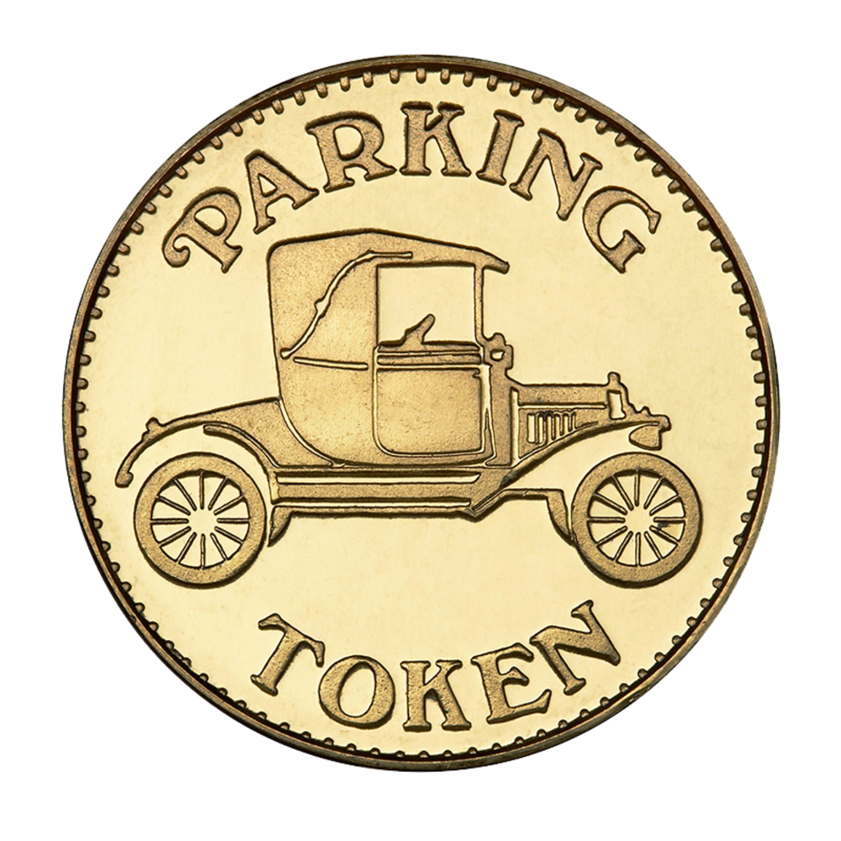 0.880" Brass Parking No Cash Value Token