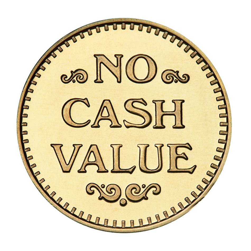 1.073" Brass Parking No Cash Value Token