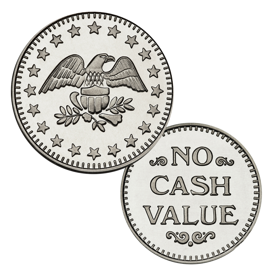 0.900" Nickel Silver Eagle Stars No Cash Value Token
