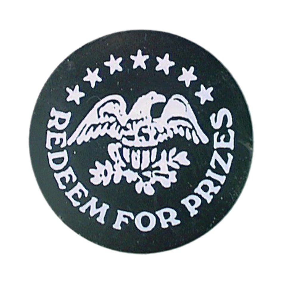 1.63" Black Plastic Redeem for Prizes Eagle Stars Token
