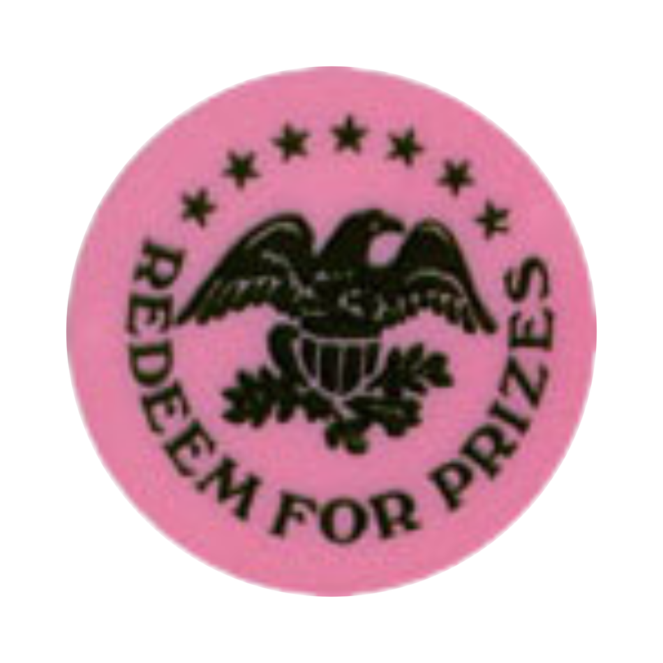 1.63" Pink Plastic Redeem for Prizes Eagle Stars Token