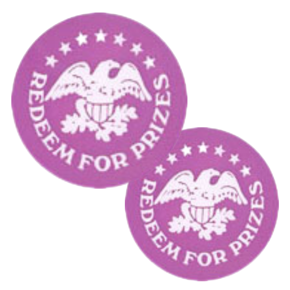 1.63" Purple Plastic Redeem for Prizes Eagle Stars Token