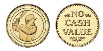 Brass 1.073" Batter/NCV stock token