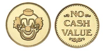 Brass 0.800" Clown/NCV stock token