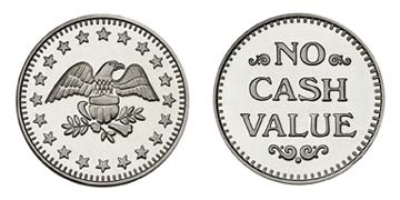Nickel Silver 1.000" Eagle Stars/NCV stock token