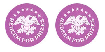 Purple Plastic 1.630" Redeem for Prizes/Eagle Stars stock token