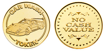 Red Brass 0.984" Car Wash/NCV Diamonds stock token