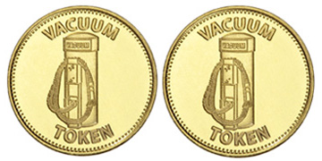 Brass 0.900" Vacuum/Vacuum stock token
