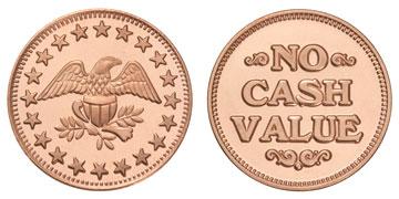 Copper Plated Zinc 0.984" Eagle Stars/NCV stock token