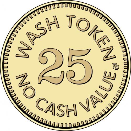 Wash Token 25 No Cash Value