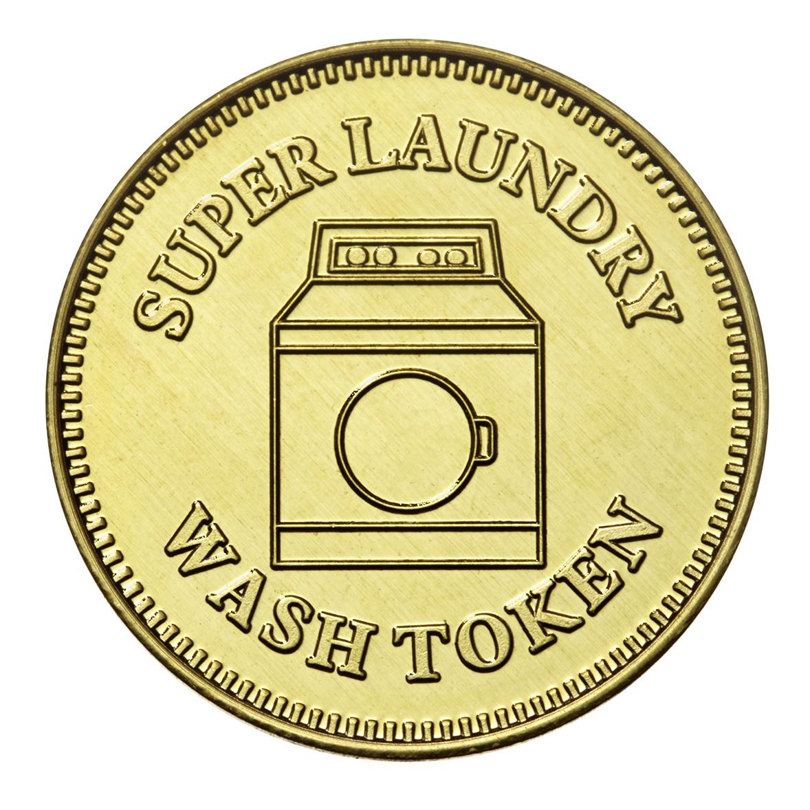 Custom brass laundry token
